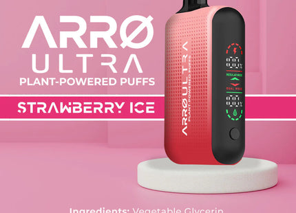 Arro Ultra 15000 ZERO Nicotine Plant-Powered Puffs Juice and Battery Display