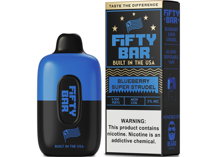 FIFTY Bar Black Series Made In USA 5% Disposable Rechargeable 16ml