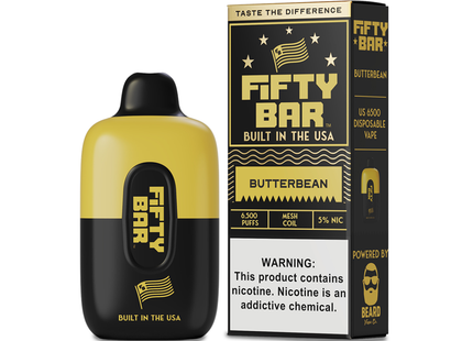 FIFTY Bar Black Series Made In USA 5% Disposable Rechargeable 16ml