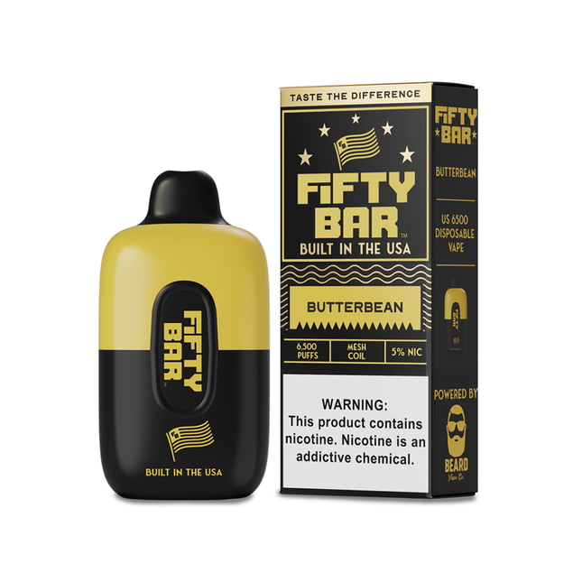 FIFTY Bar Black Series Made In USA 5% Disposable Rechargeable 16ml