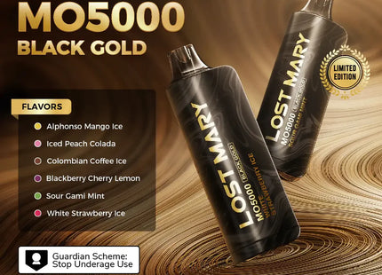 Lost Mary MO5000 BLACK GOLD Edition by EBDesign 5% Rechargeable Disposable