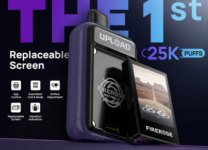 FIREROSE Upload 25K Puffs The First Replaceable Screen 5% Disposable