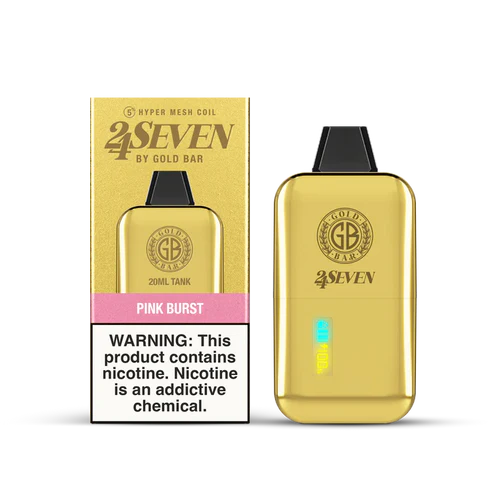 24 Seven Gold Bar 24K Puffs 5% Nicotine Disposable