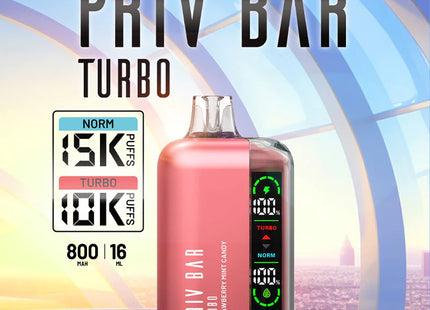 Priv Bar Turbo 15K 5% Rechargeable Disposable